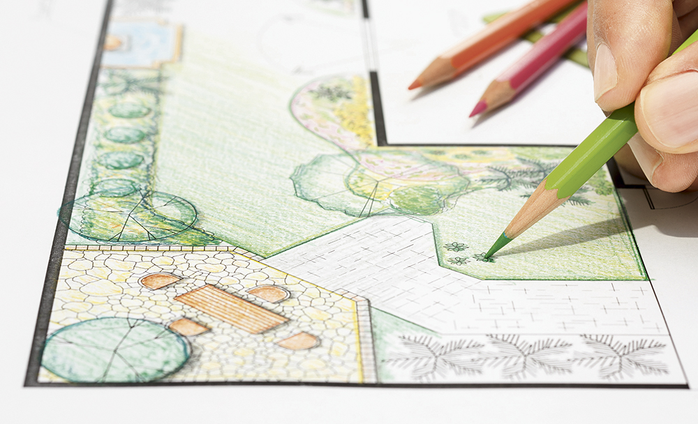 Landscape architect design garden plan